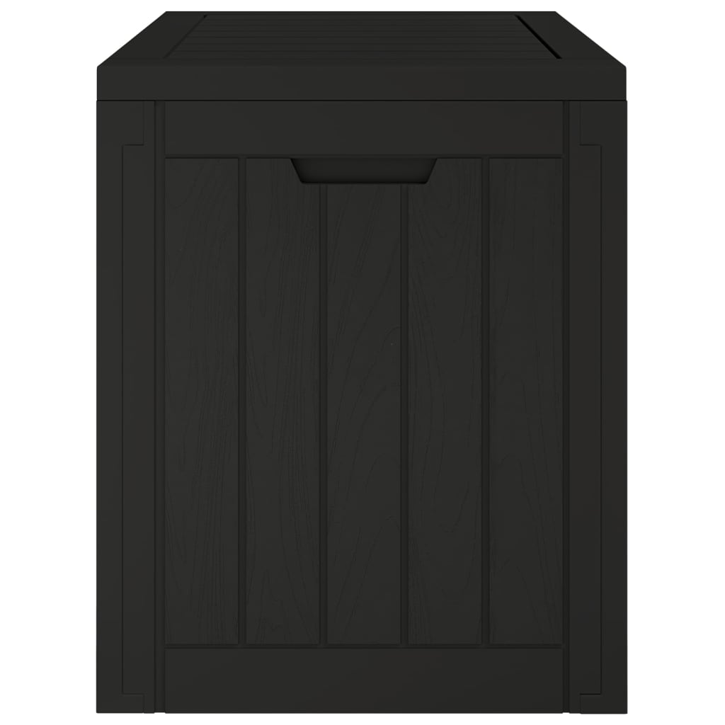 Garden Storage Box Black 55.5X43X53 Cm Polypropylene