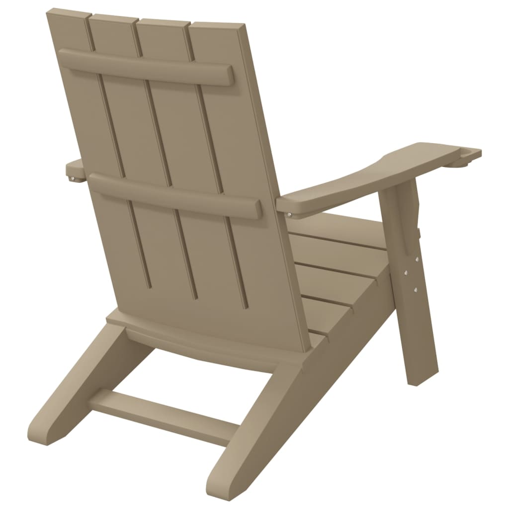 Garden Adirondack Chair Light Brown 75X88.5X89.5Cm Polypropylene