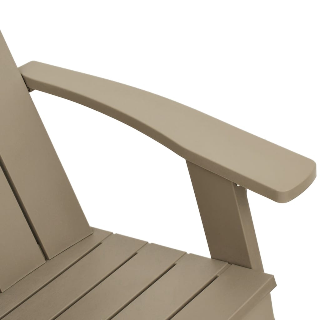 Garden Adirondack Chair Light Brown 75X88.5X89.5Cm Polypropylene