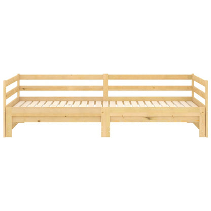 Pull-Out Day Bed Solid Wood Pine 2X(90X200) Cm