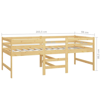 Bed Frame 90X200 Cm Solid Wood Pine