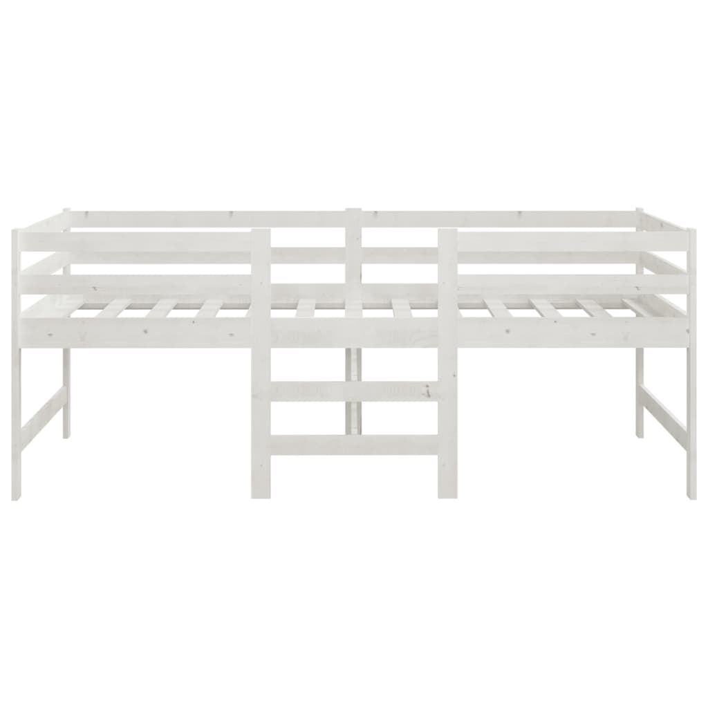 Bed Frame White 90X200 Cm Solid Wood Pine