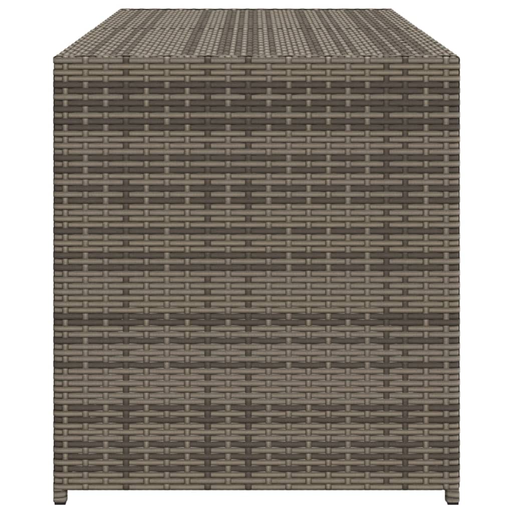 Garden Storage Box Grey 283L Poly Rattan