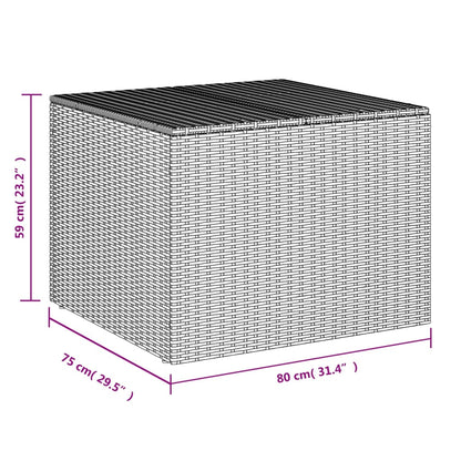 Garden Storage Box Grey 291L Poly Rattan