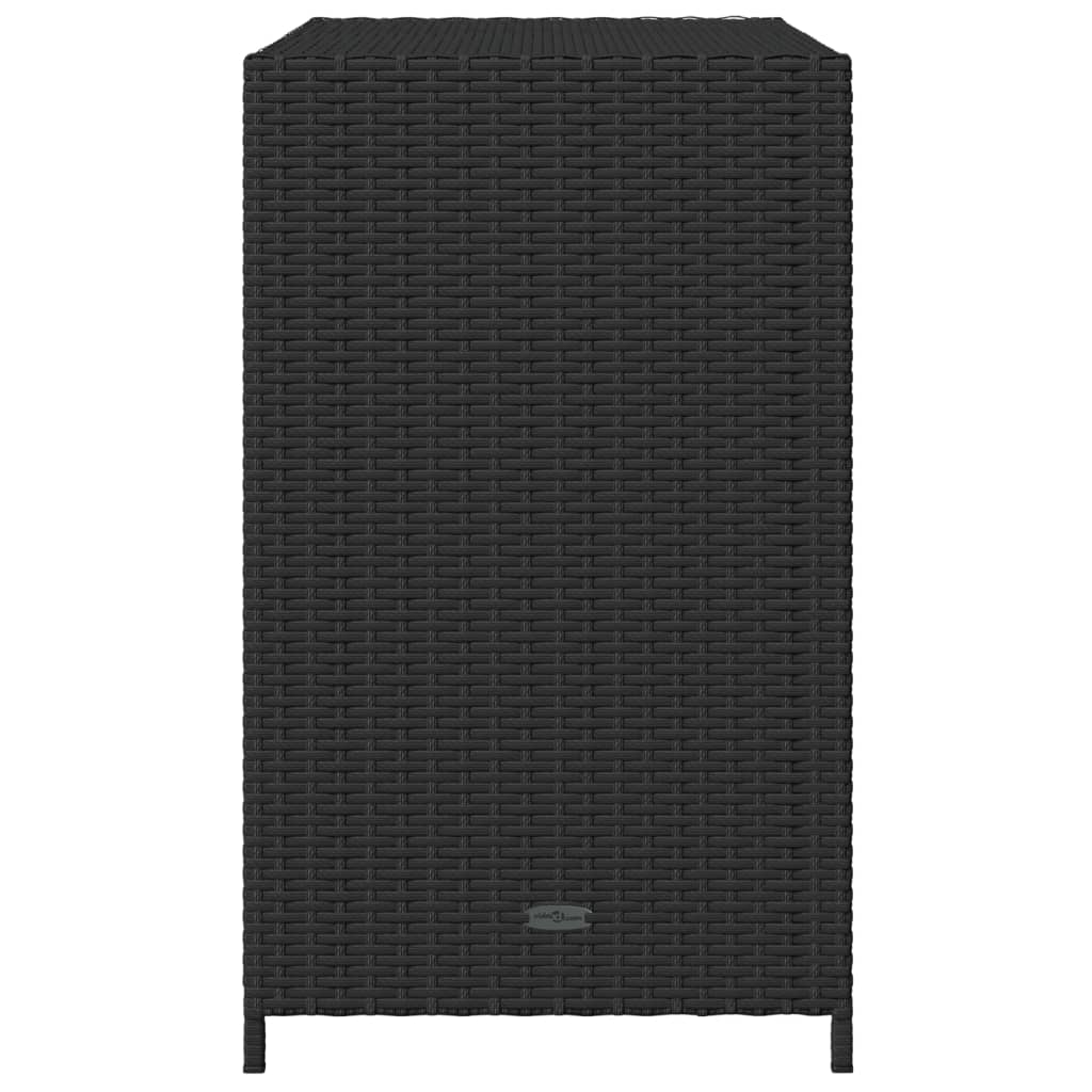 Garden Storage Cabinet Black 83X45X76 Cm Poly Rattan