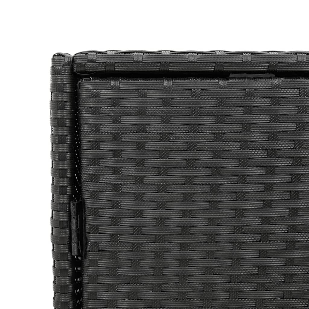 Garden Storage Cabinet Black 83X45X76 Cm Poly Rattan