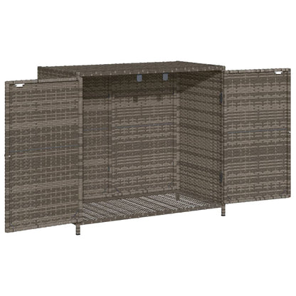 Garden Storage Cabinet Grey 83X45X76 Cm Poly Rattan