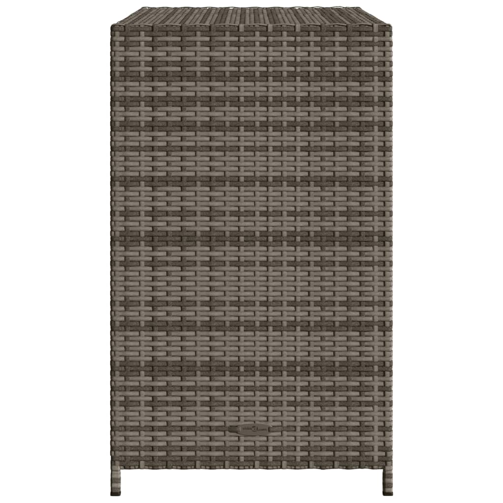 Garden Storage Cabinet Grey 83X45X76 Cm Poly Rattan