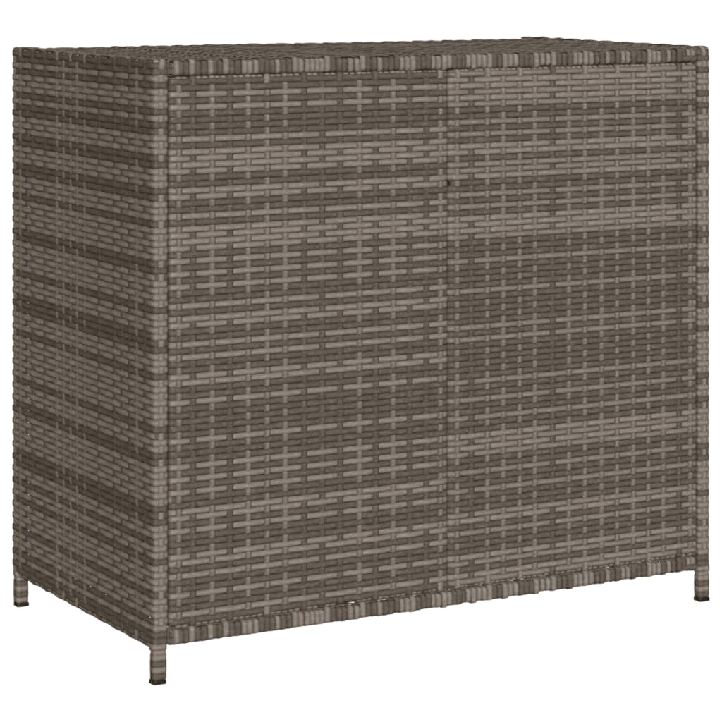 Garden Storage Cabinet Grey 83X45X76 Cm Poly Rattan