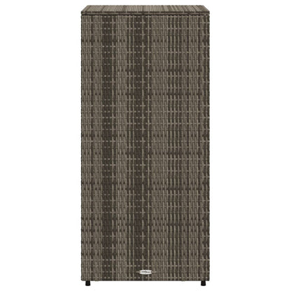 Garden Storage Cabinet Grey 50X55X115 Cm Poly Rattan