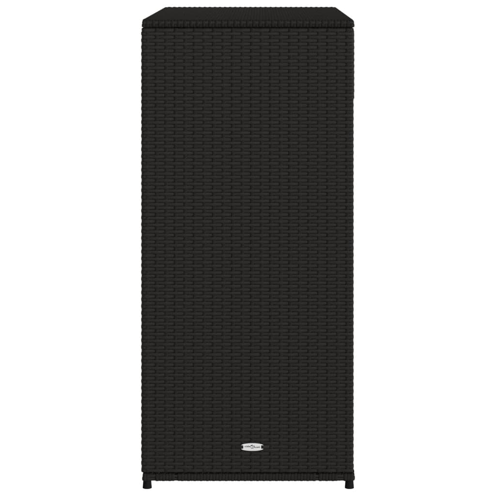 Garden Storage Cabinet Black 105X55X113 Cm Poly Rattan