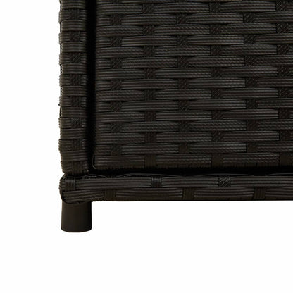 Garden Storage Cabinet Black 105X55X113 Cm Poly Rattan