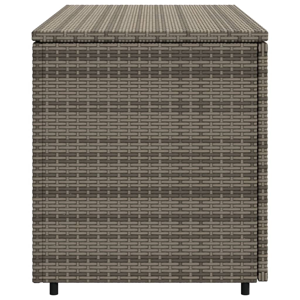 Garden Storage Cabinet Grey 110X55X60.5 Cm Poly Rattan