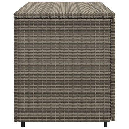 Garden Storage Cabinet Grey 110X55X60.5 Cm Poly Rattan