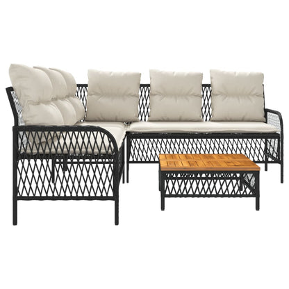 2 Piece Garden Sofa Set With Cushions Grey Poly Rattan
