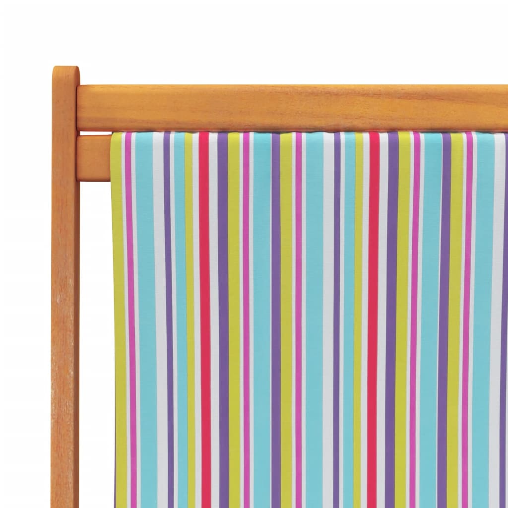 Folding Beach Chairs 2 Pcs Multicolour Fabric